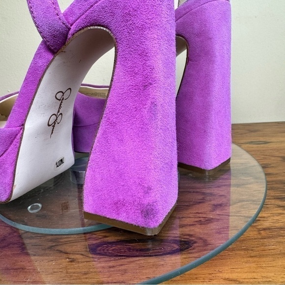 Jessica Simpson Deirae Suede Ankle Strap Platform Pump in Orchid - Picture 11 of 16